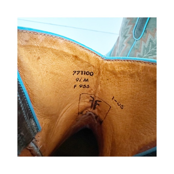 Frye Teal and Brown Ankle Boots - Picture 12 of 12